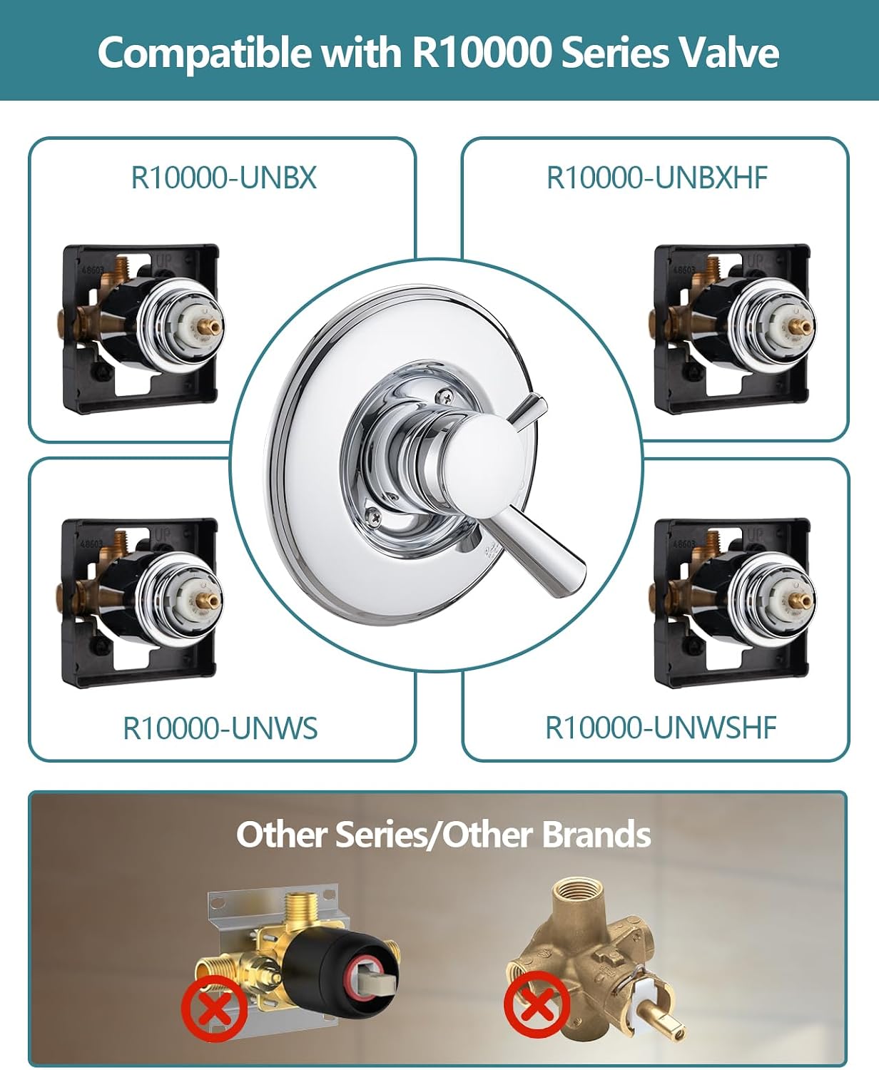 Chrome Shower Trim Kit Compati - огляд і ціна Shower Valve Cartridge