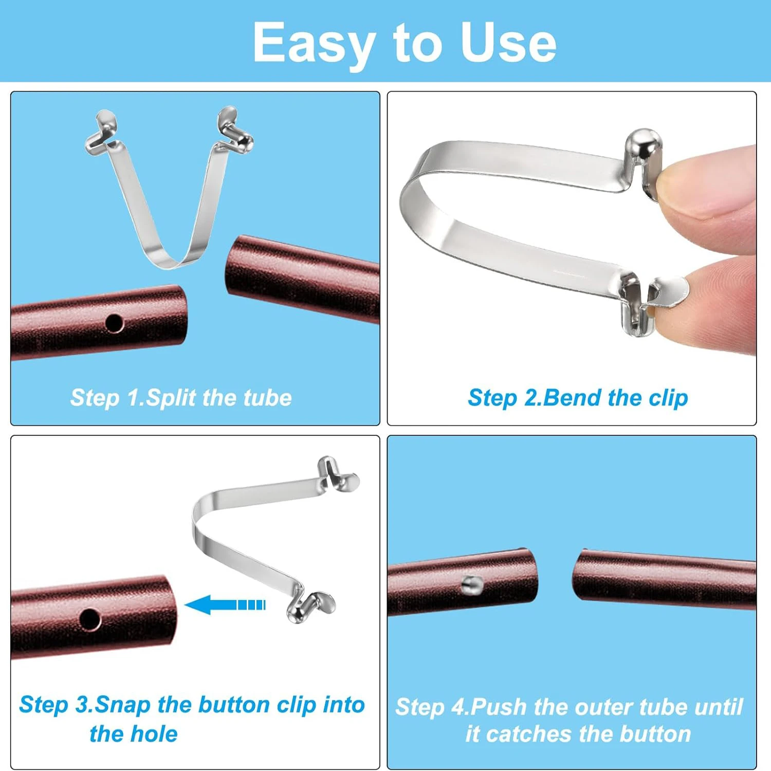 5-10pcs Double Button Kayak Pa - огляд і ціна Pipe Bending Spring